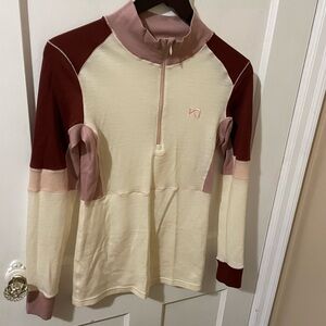Kari Traa Wool Quarter Zip Cream